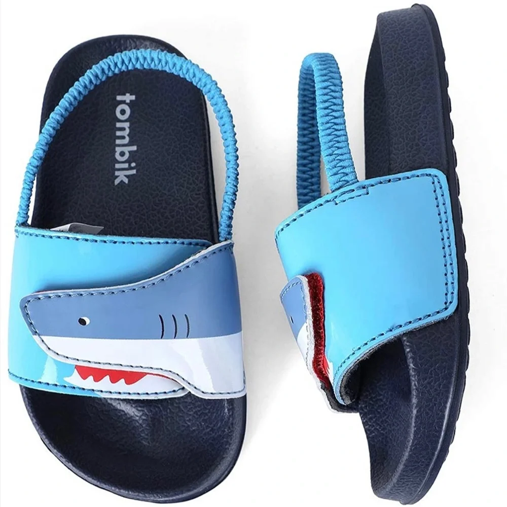 Shark sandals, toddler size 5/6